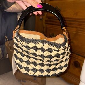 A New Day Raffia Handbag NWT
